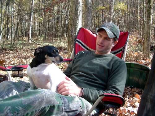 relaxing at deer camp