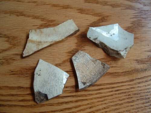 old plate shards