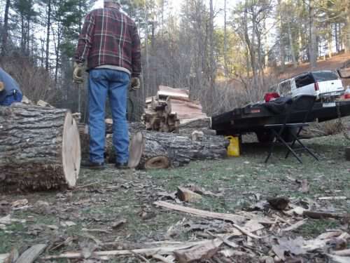 FIREWOOD FROM THE FOREST - Learn how to cut, split & stack it