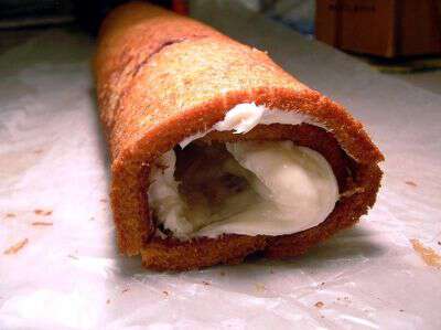 Sliced pumpkin roll