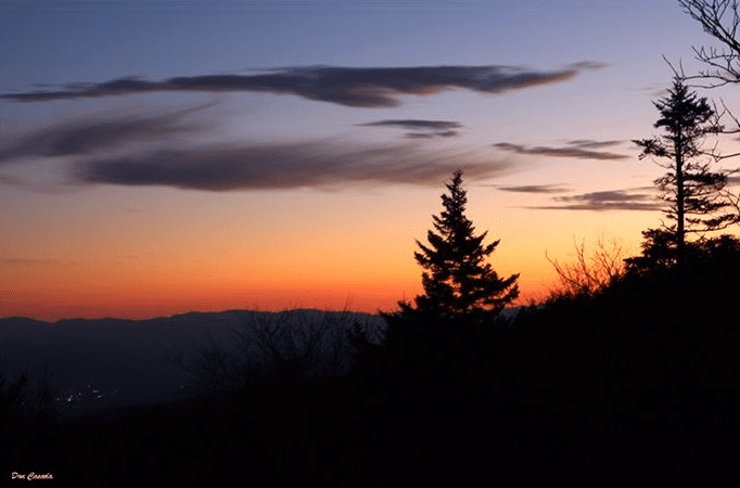 Sunset from the southern flank of Mt Kephart, near Icewater Springs