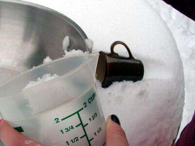 Making snow cream