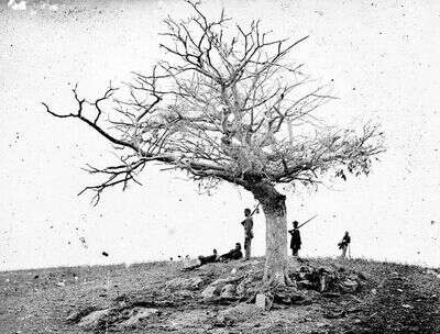 A lone grave on the battlefield of Antietam