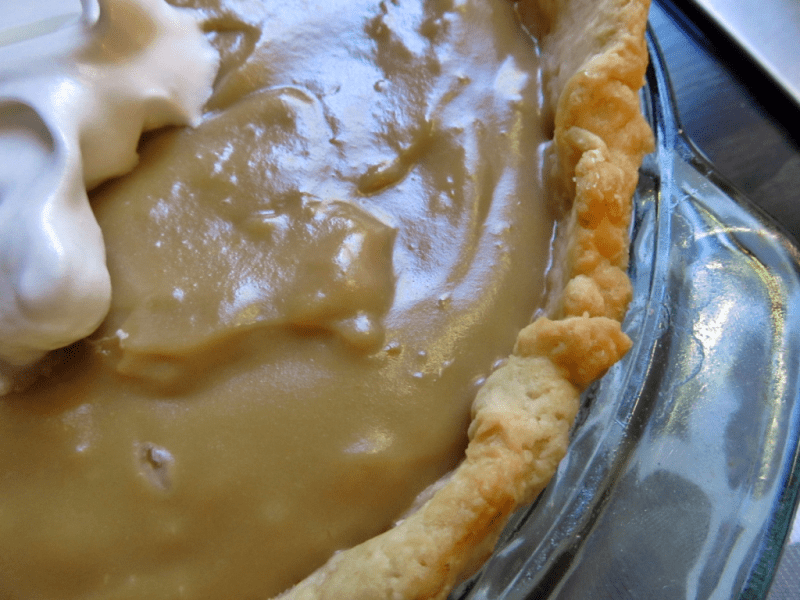 Homemade butterscotch pie