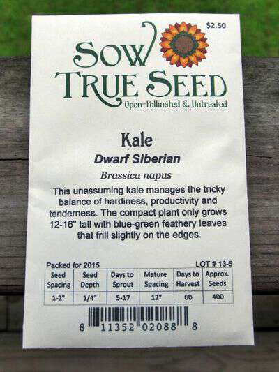Sow True Seed dwarf siberian kale