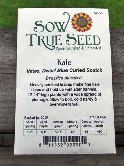 Sow True Seed Dwarf Blue Curled Scotch