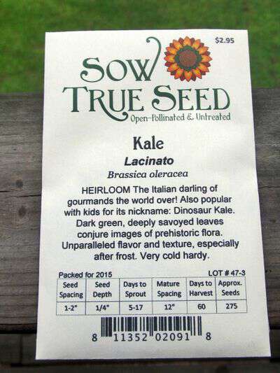 Sow True Seed Lacinato Kale