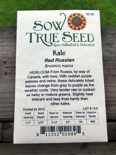 Sow True Seed Red Russian Kale
