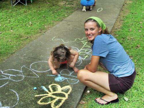 My life in appalachia sidewalk chalk = fun