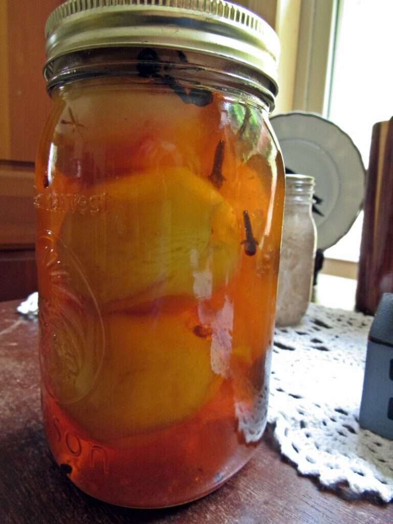 Pickled peaches