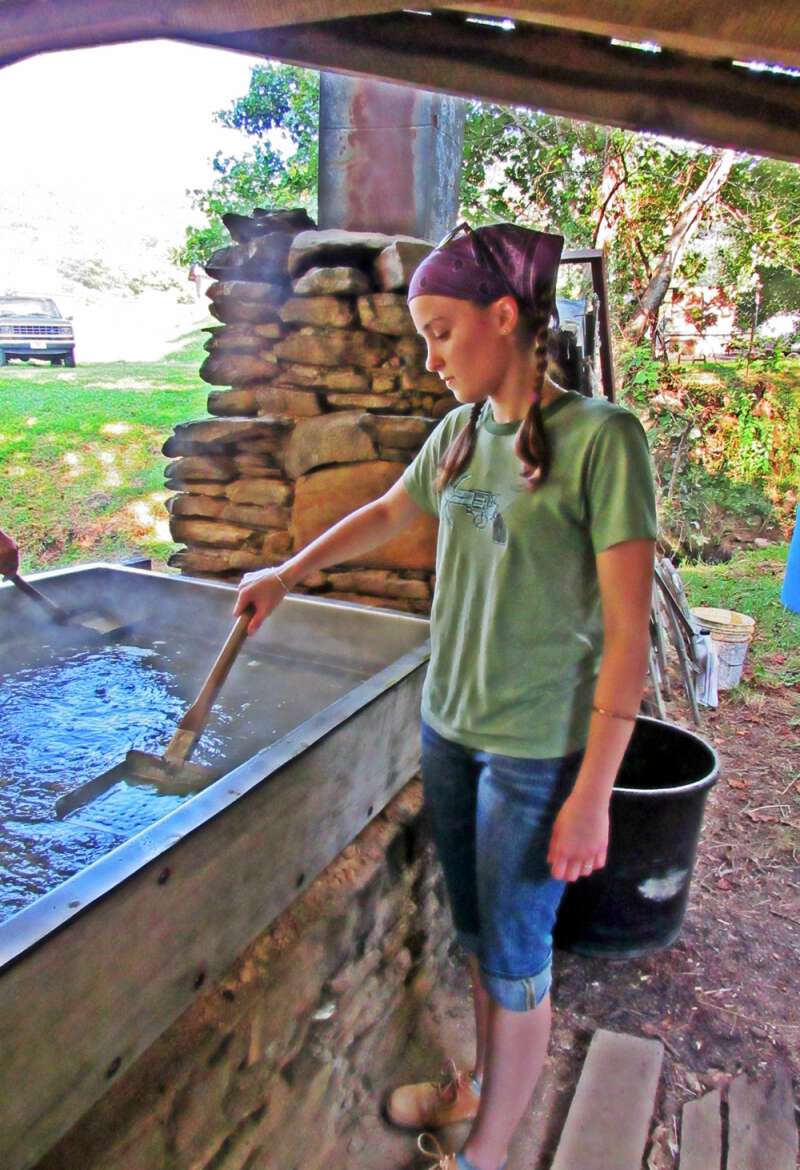 My life in appalachia helping skim the syrup