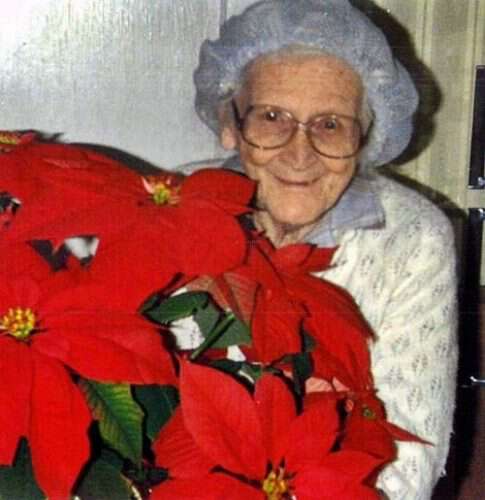 Granny Gazzie with flower