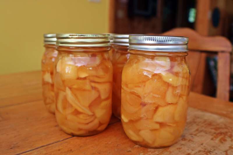 canned sweet apples