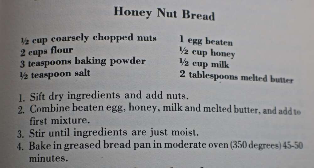 honey nut bread recipe
