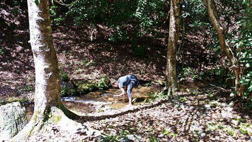 girl in creek