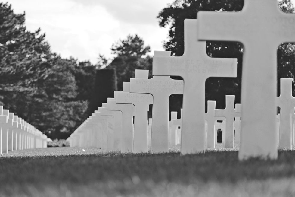 crosses in cemetery