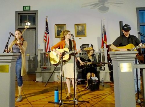 the pressley girls on stage