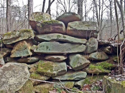 rock wall in the mountains