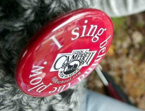 John C. Campbell Folk School Pin I sing Behind the Plow