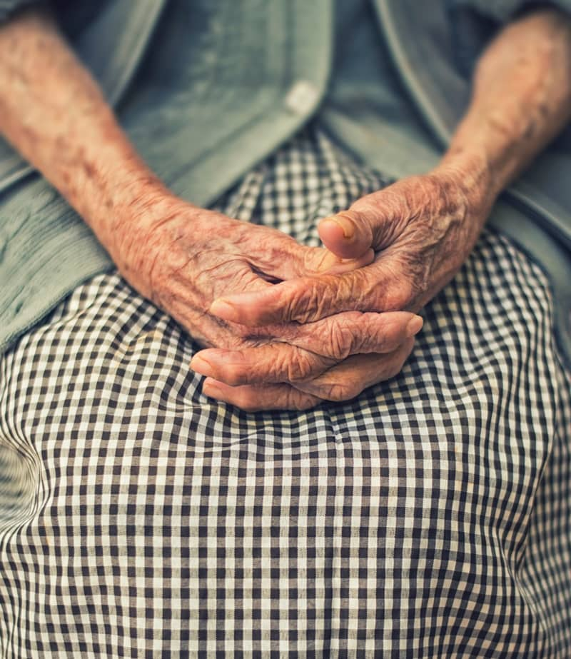 elderly lady's hands