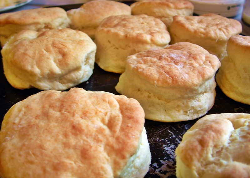 biscuits on pan