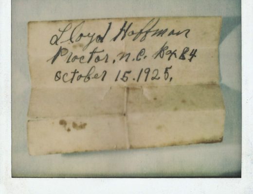 hand written name and address