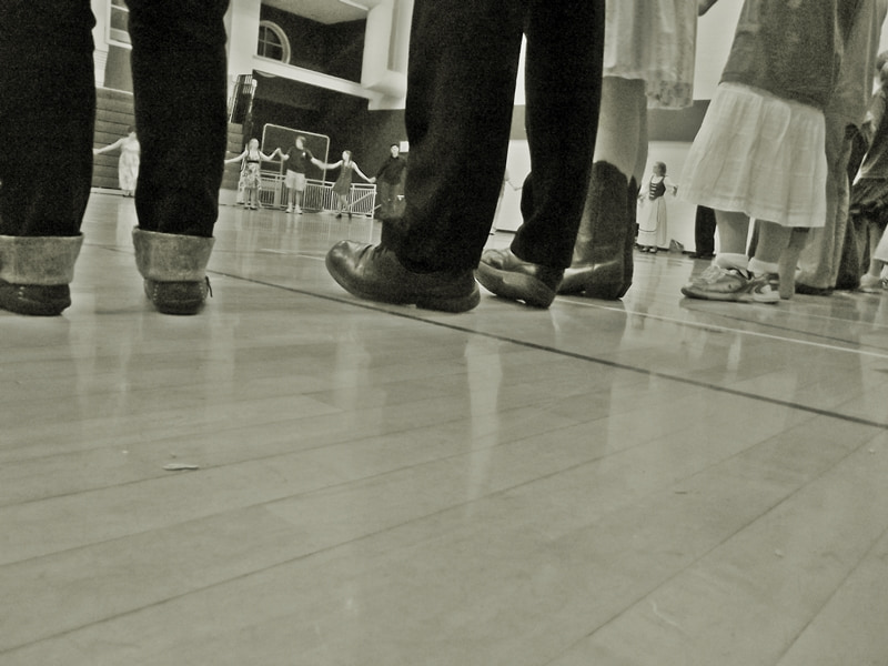 children standing in long line