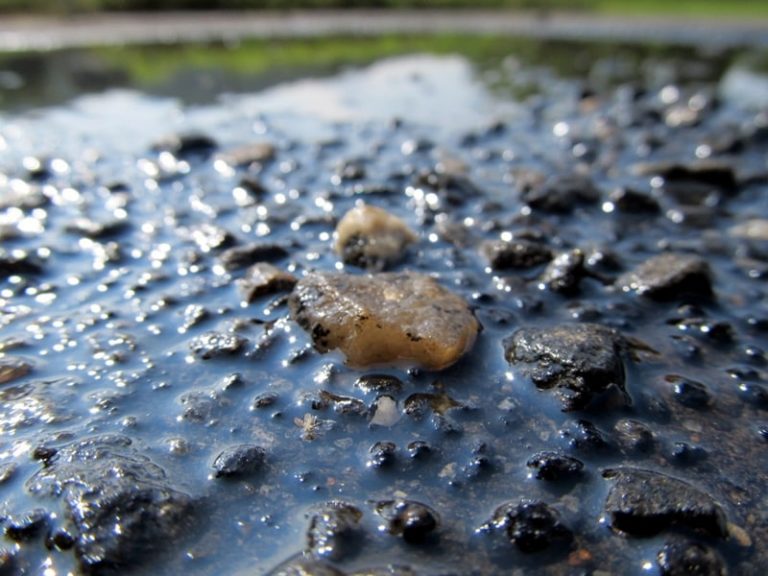 water on gravel road