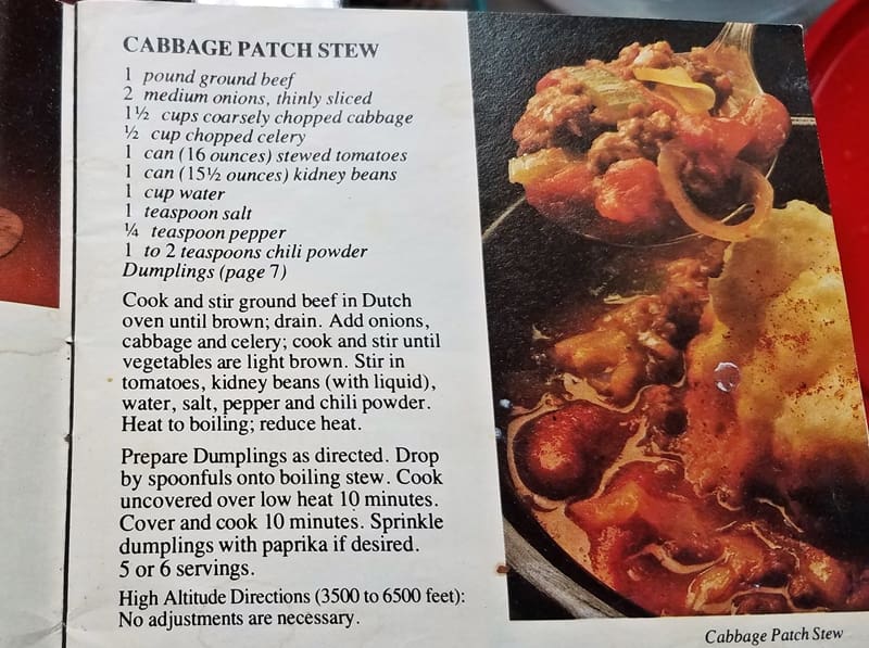 recipe for cabbage patch stew