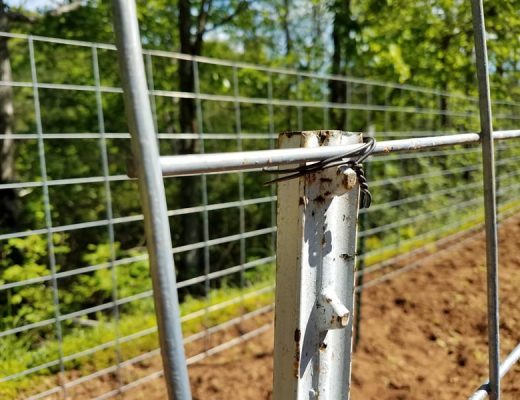 tie wire on cattle panel