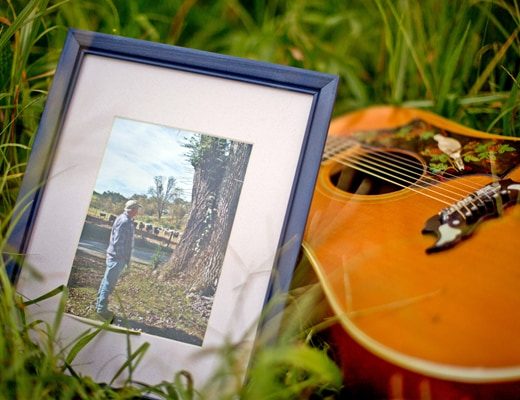 pap's photo and guitar
