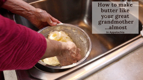 making butter