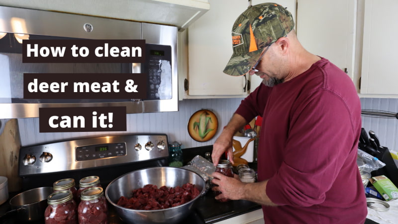 Matt cleaning deer meat