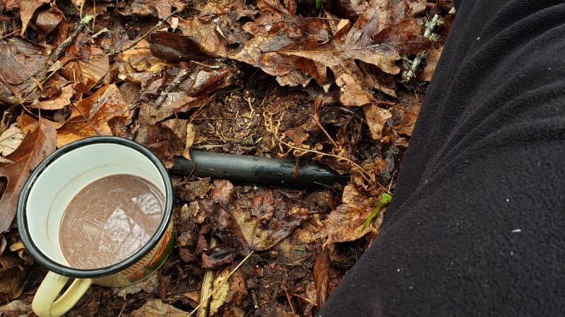 Hot chocolate and Pap's black pipe