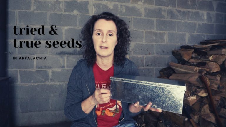 Tipper holding seeds