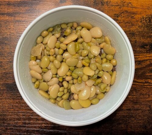 Lima beans and peas