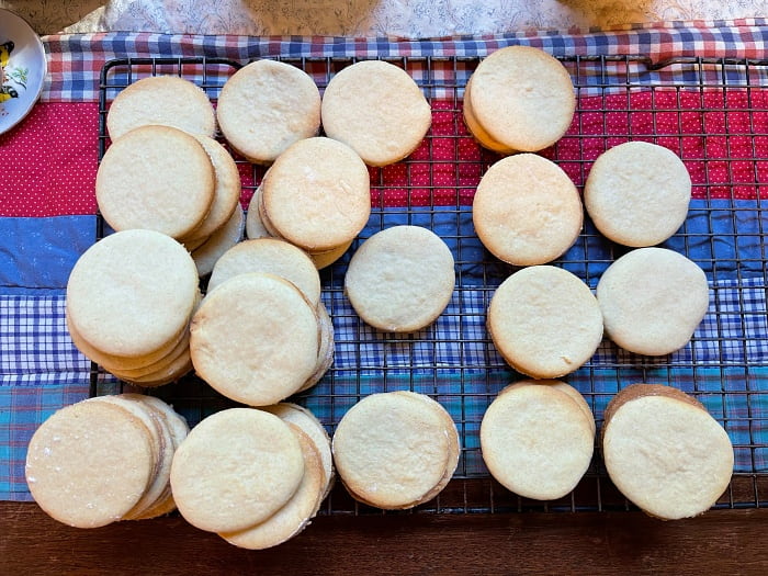 tea cake cookies stacked