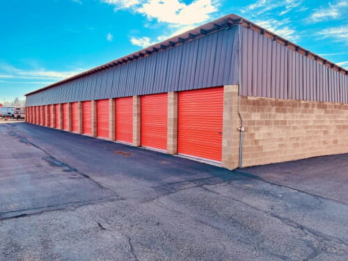 row of storage units