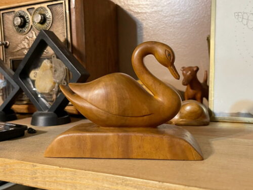 carved swan