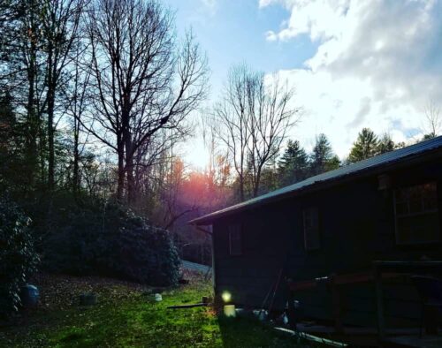 Sunset behind Granny's house