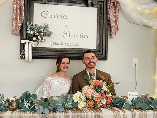 Corie and Austin at Reception