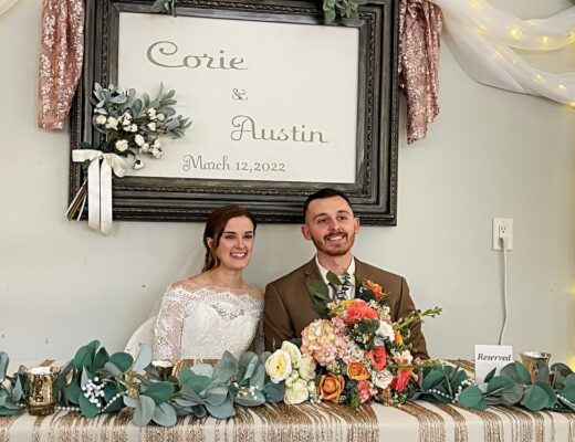 Corie and Austin at Reception