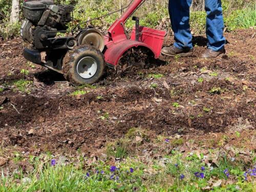 Matt running a tiller