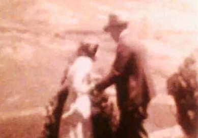 man and woman on mountain