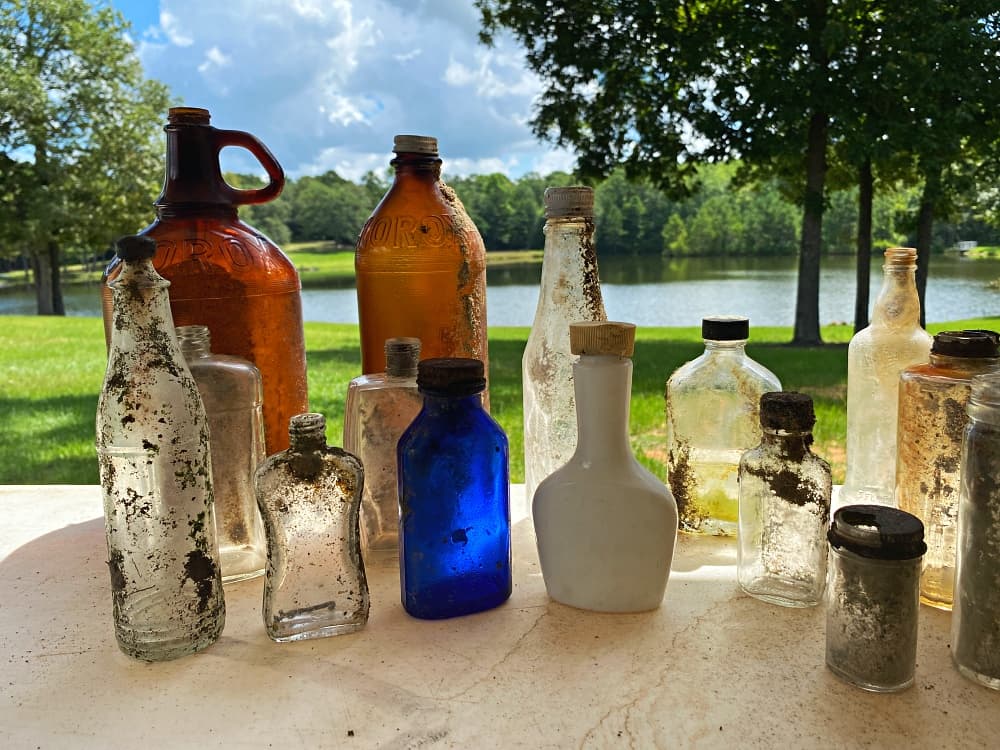 collection of old bottles