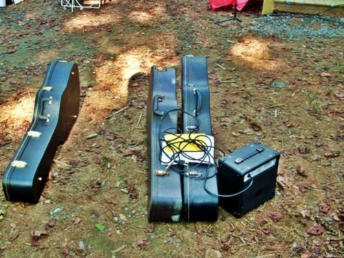 guitar cases and amp
