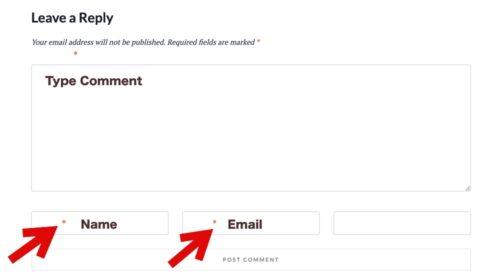 example of comment form