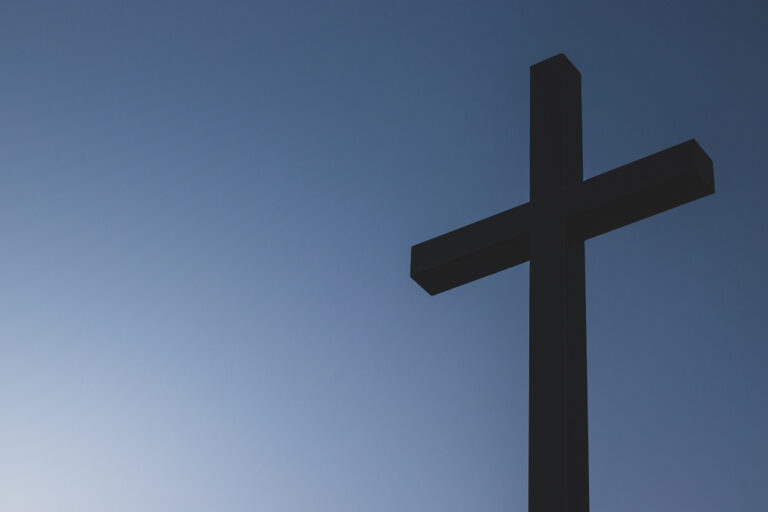 cross against blue sky