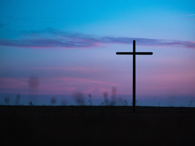 Cross at sunset