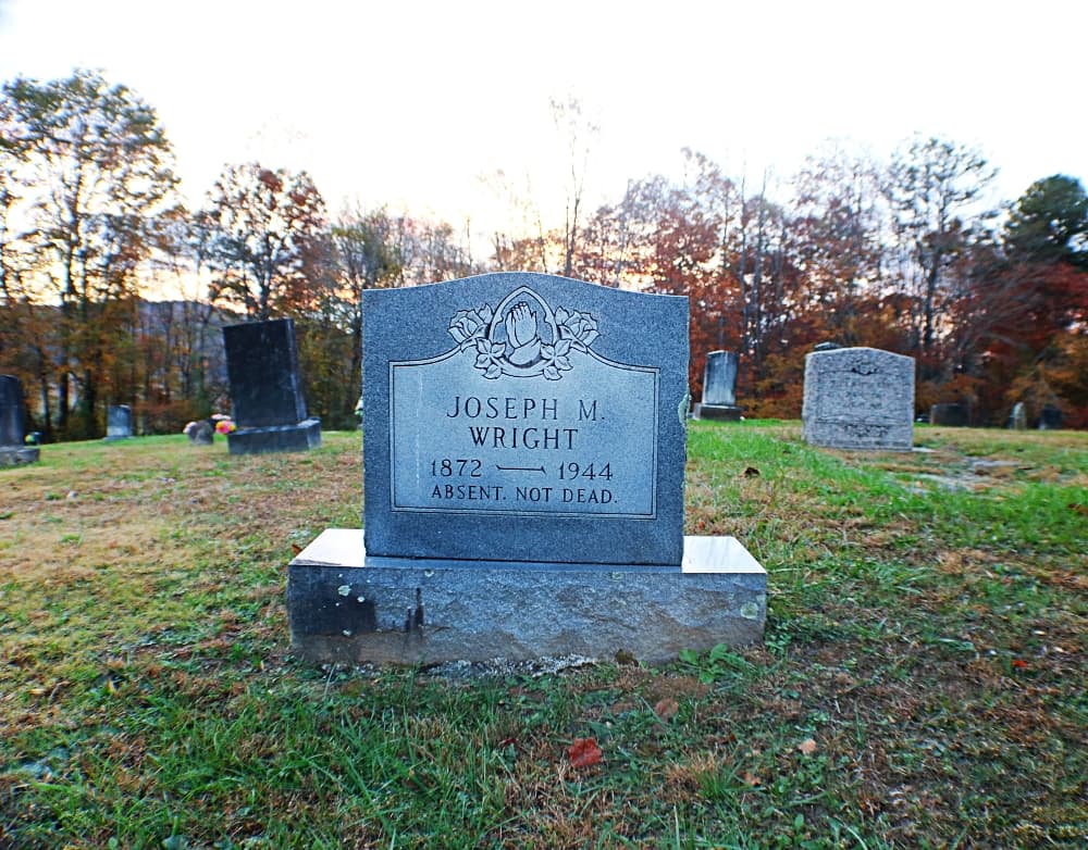 tombstone for Joseph Wright